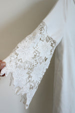 Banana Republic White Crochet Lace Bell Sleeved Blouse | M