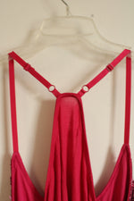 NEW Maner Hot Pink Sequin Ombre Racerback Tank | XL