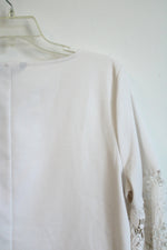 Banana Republic White Crochet Lace Bell Sleeved Blouse | M