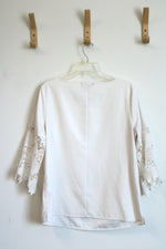 Banana Republic White Crochet Lace Bell Sleeved Blouse | M