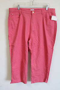 Jaclyn Smith Pink Denim Capri | 18