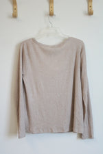 NEW Absolutely Famous Almond Ribbed Top | XL