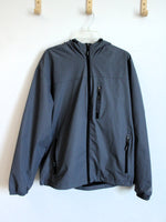 New Balance Gray Full Zip Hooded Jacket | M