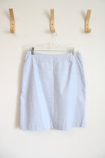 Willi Smith Blue & White Floral Eyelet Skirt | 6
