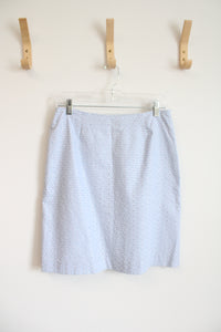 Willi Smith Blue & White Floral Eyelet Skirt | 6