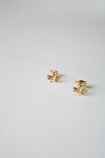 14K Yellow Gold Butterfly Etched Stud Earrings