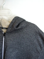Maigetu Gray Faux Fur Lined Full Zip Hoodie | XL