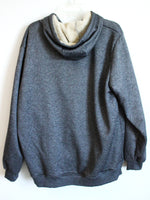 Maigetu Gray Faux Fur Lined Full Zip Hoodie | XL