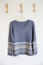 Chico's Blue Shimmer Design Sweater | 2