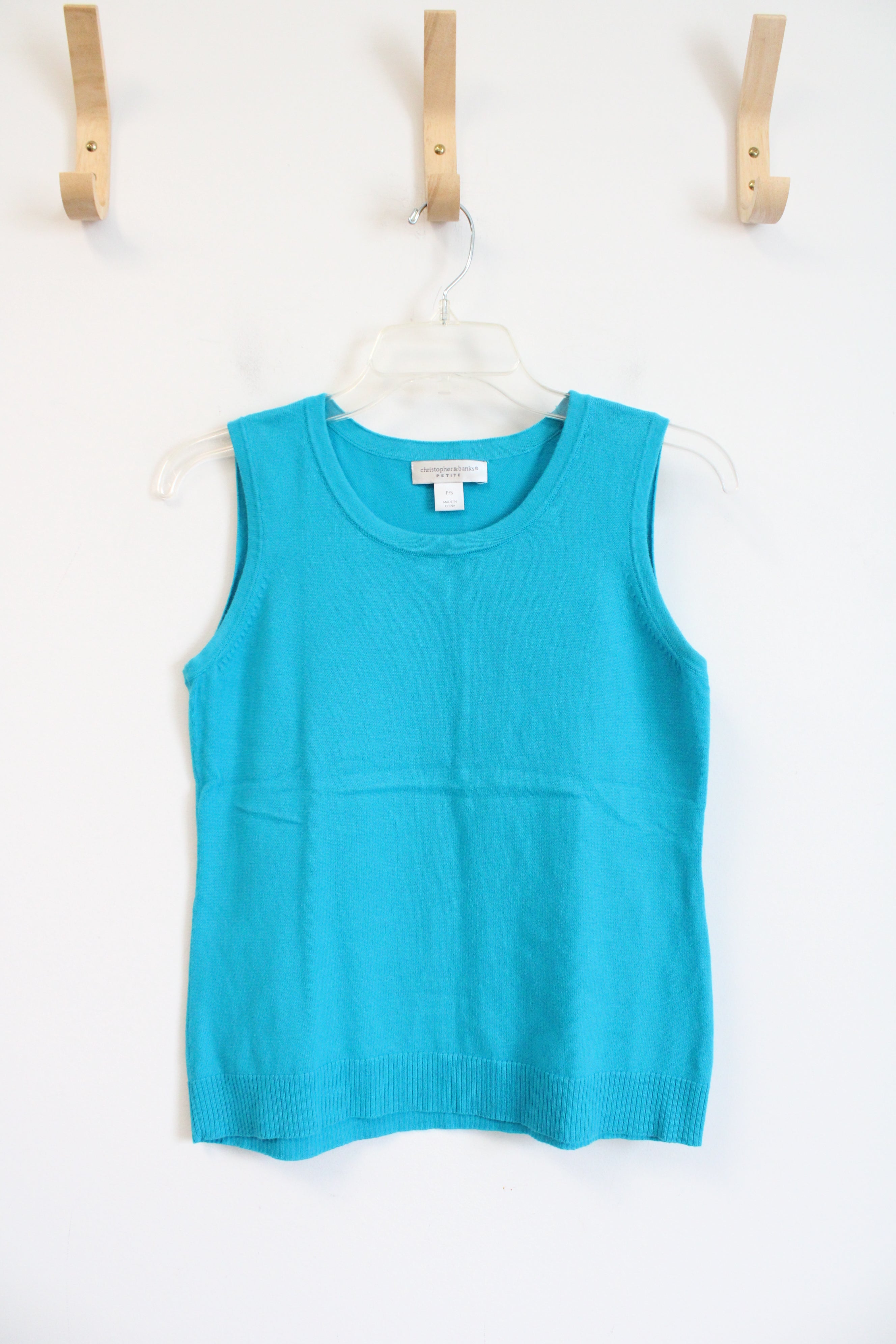 Christopher & Banks Blue Sweater Tank Top | S Petite