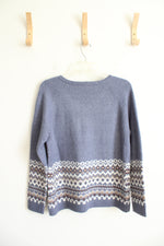 Chico's Blue Shimmer Design Sweater | 2