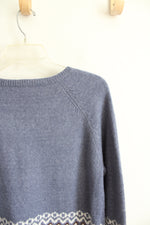 Chico's Blue Shimmer Design Sweater | 2