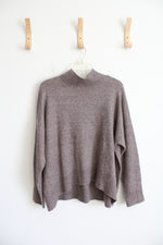 Kerisma Cashmere Blend Brown Mock Neck Sweater | S/M