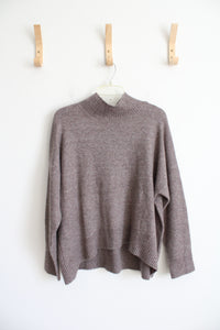 Kerisma Cashmere Blend Brown Mock Neck Sweater | S/M