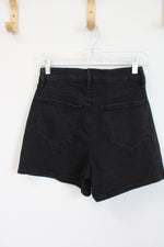 SO Boyfriend Midi High Rise Black Denim Shorts | 3