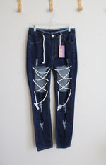 NEW Shein Drawstring Dark Wash Jeans | 31