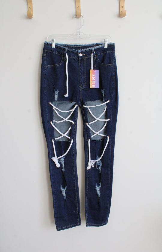 NEW Shein Drawstring Dark Wash Jeans | 31