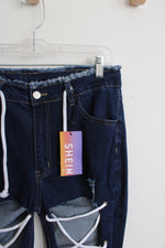NEW Shein Drawstring Dark Wash Jeans | 31