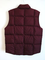 Lands' End Red Tan Reversible Vintage Puffer Vest | M