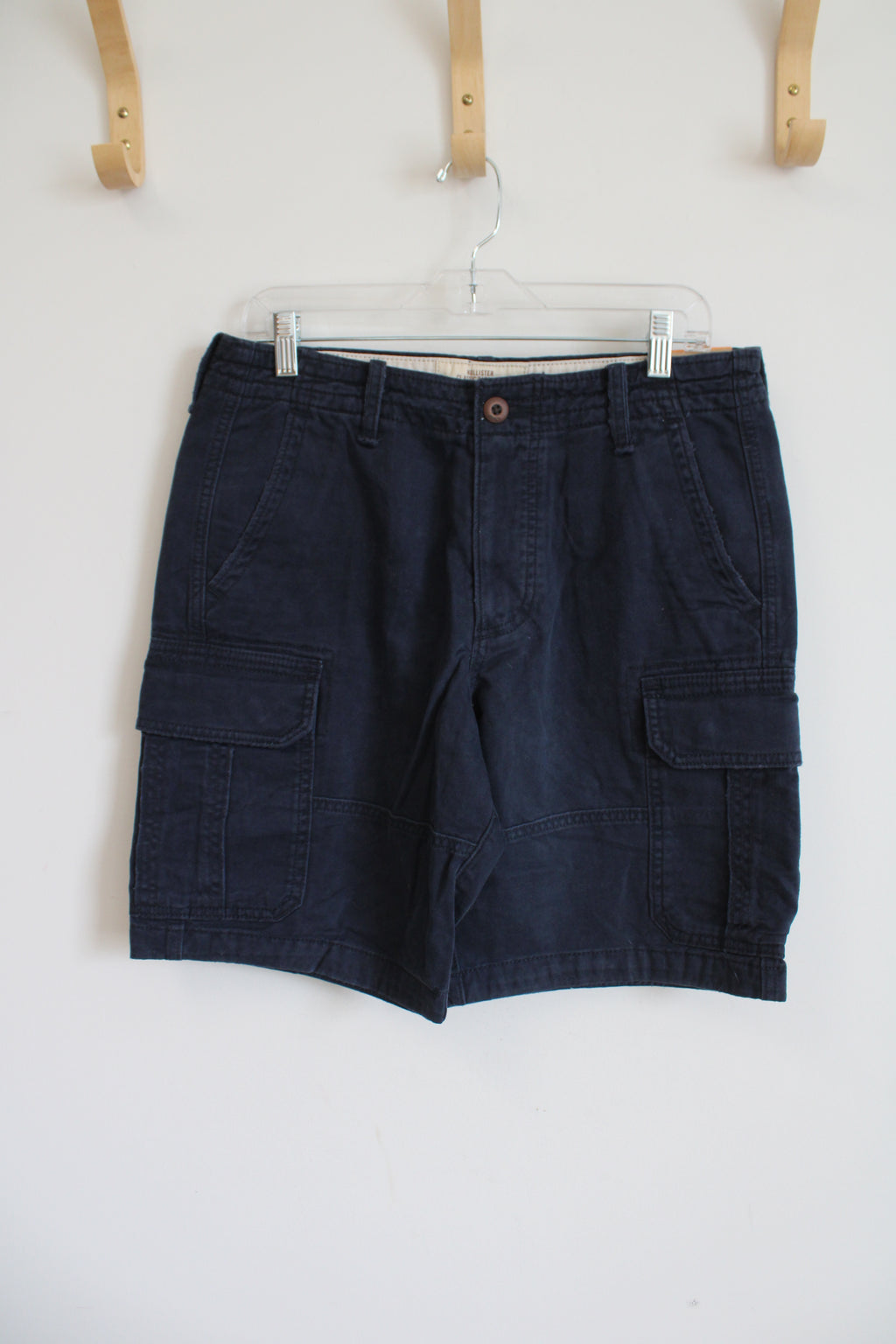 NEW Hollister Classic Cargo Fit Navy Blue Shorts | 31
