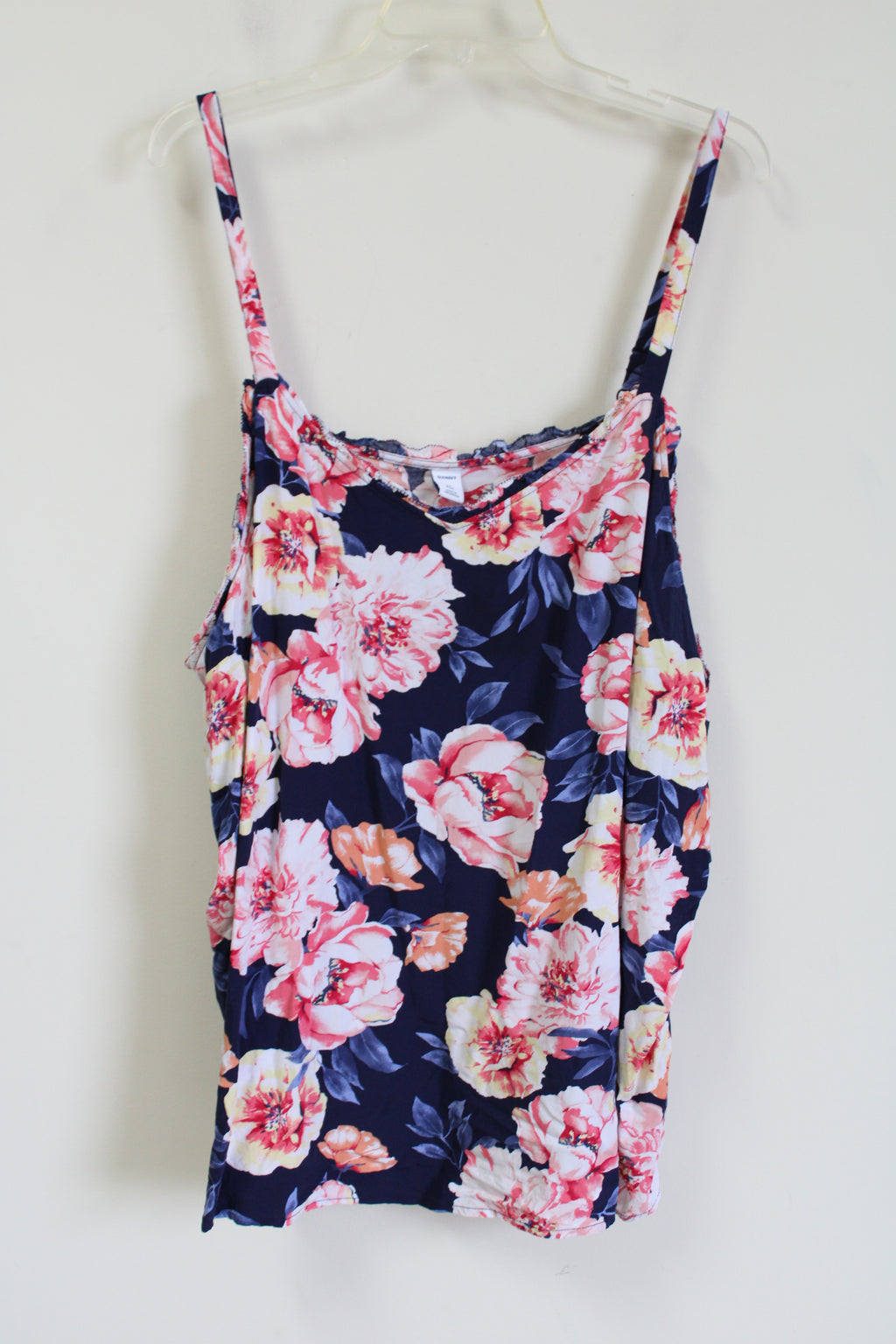 Old Navy Blue Floral Rayon Tank | 4X