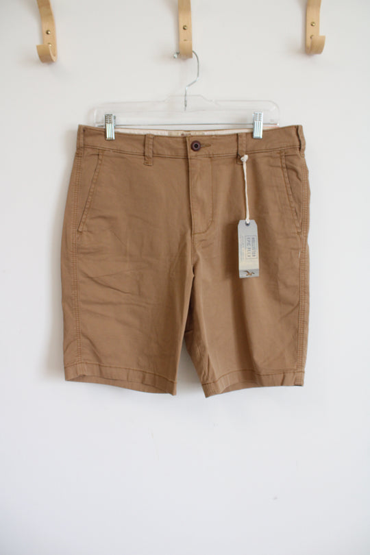 NEW Hollister Classic Cargo Fit Brown Khaki Shorts | 31
