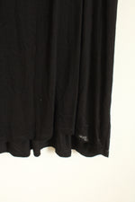 NEW Notations Black Short Sleeve Top with Ruffles and Beaded Collar | 3XL