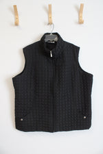 Keren Hart Black Quilted Vest | 3X
