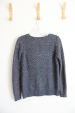Tribal Colorful Blue Knit Sweater | XS