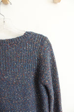 Tribal Colorful Blue Knit Sweater | XS