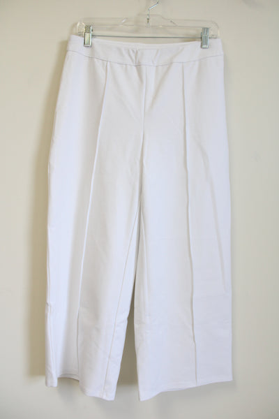 J.Jill Wearever Collection White Wide Leg Ankle Pant