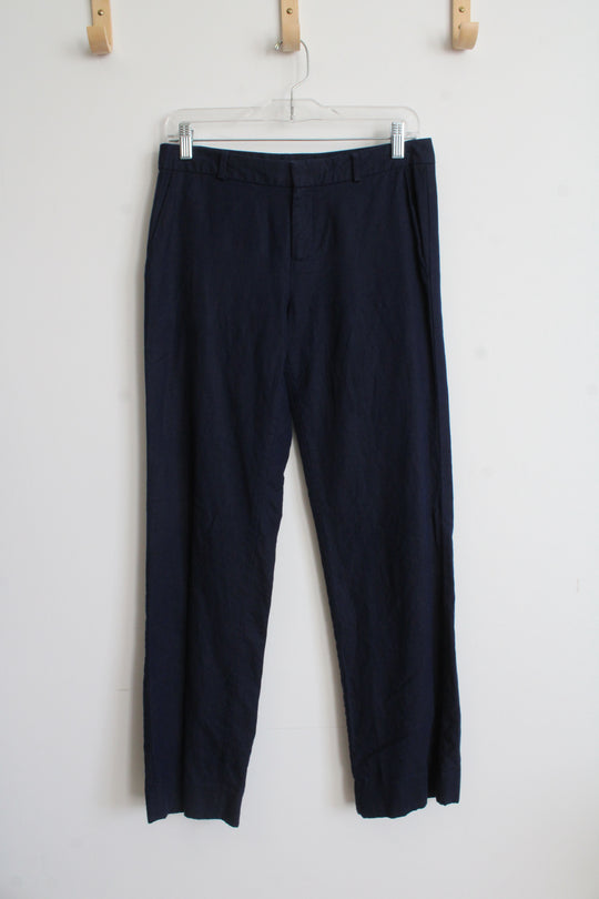 Banana Republic Martin Fit Navy Linen Blend Pants | 2