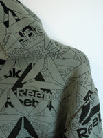 Reebok Sage Green All Over Print Hoodie | S