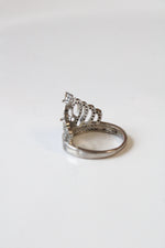 Tiara Crown Sterling Silver Ring | Size 8