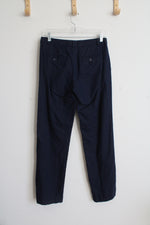 Banana Republic Martin Fit Navy Linen Blend Pants | 2