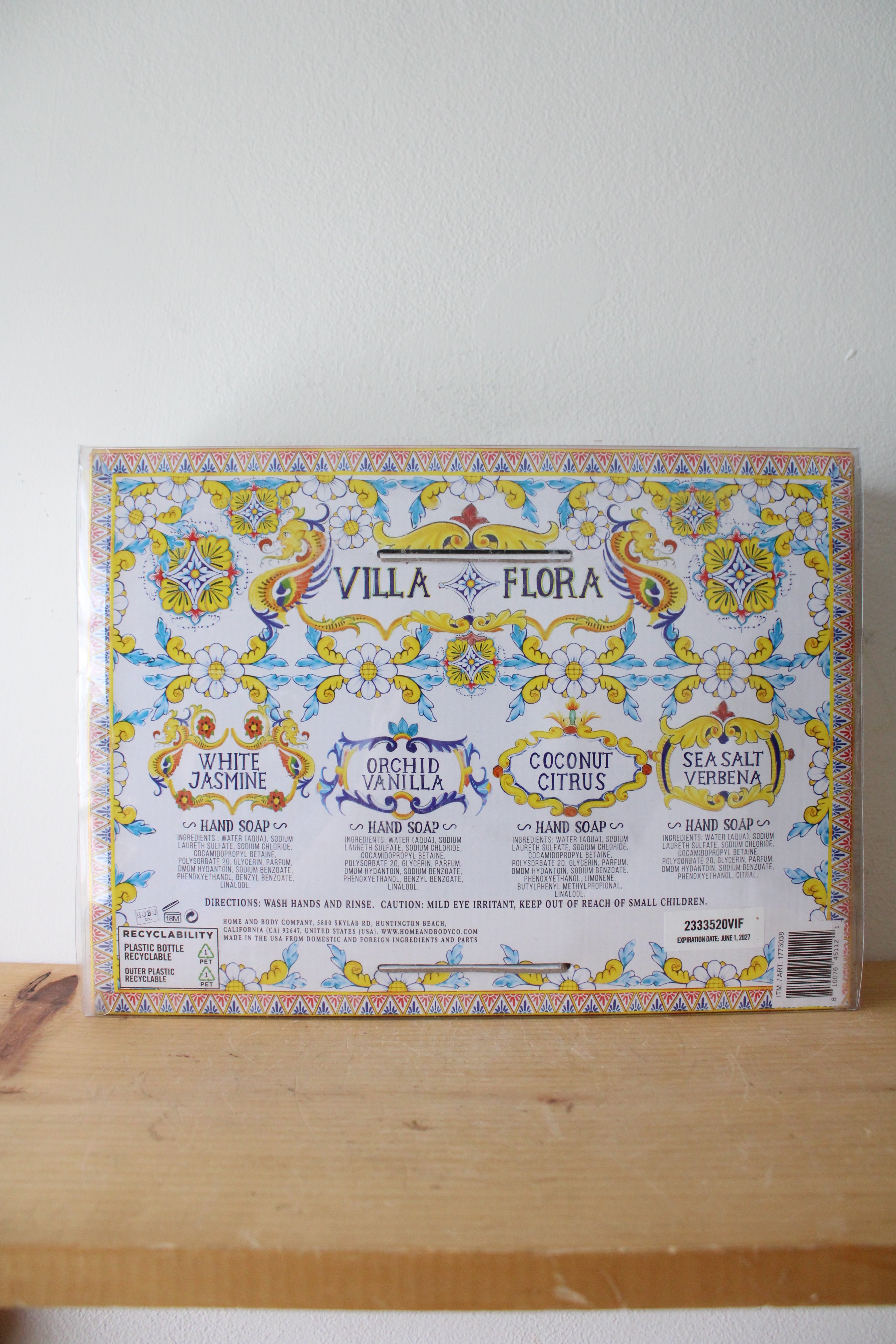 NEW Villa Flora Scented Hand Soap Set