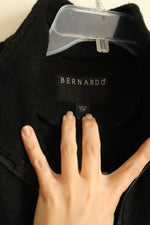 Bernardo Black and Gray Wool Blend Poncho | S/M