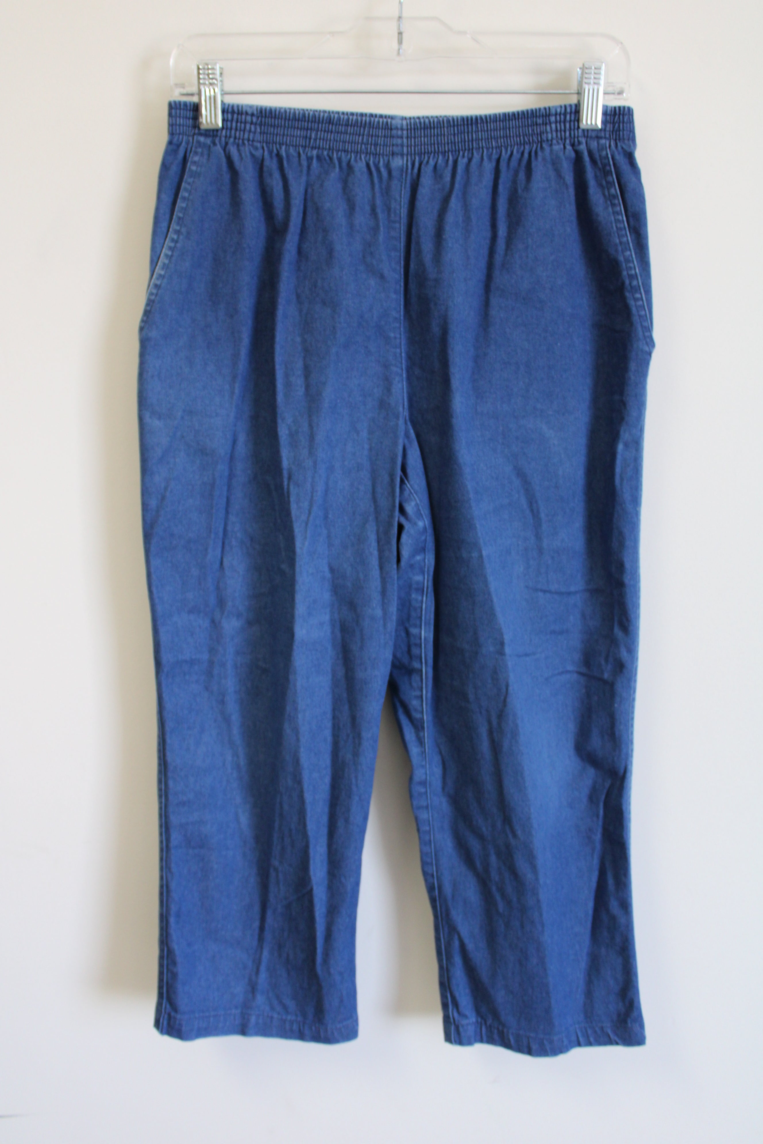 Alfred Dunner Denim Elastic Waistband Capri | 8 Petite