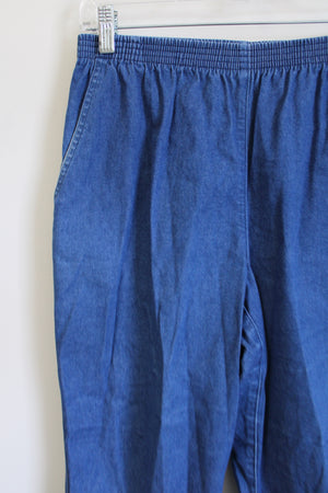 Alfred Dunner Denim Elastic Waistband Capri | 8 Petite