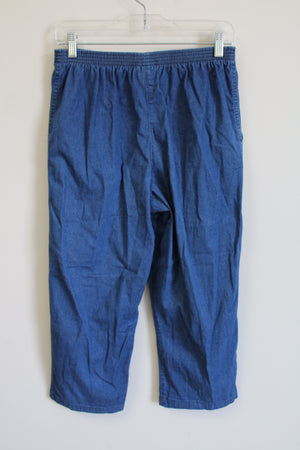 Alfred Dunner Denim Elastic Waistband Capri | 8 Petite