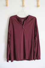 01 Algo Performance Maroon Henley Shirt | XL