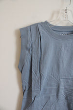 NEW LOFT Dusty Blue Cotton Tank Top | XXS Petite