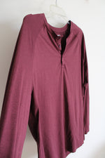 01 Algo Performance Maroon Henley Shirt | XL
