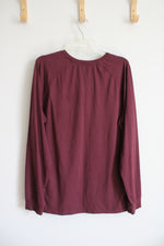 01 Algo Performance Maroon Henley Shirt | XL