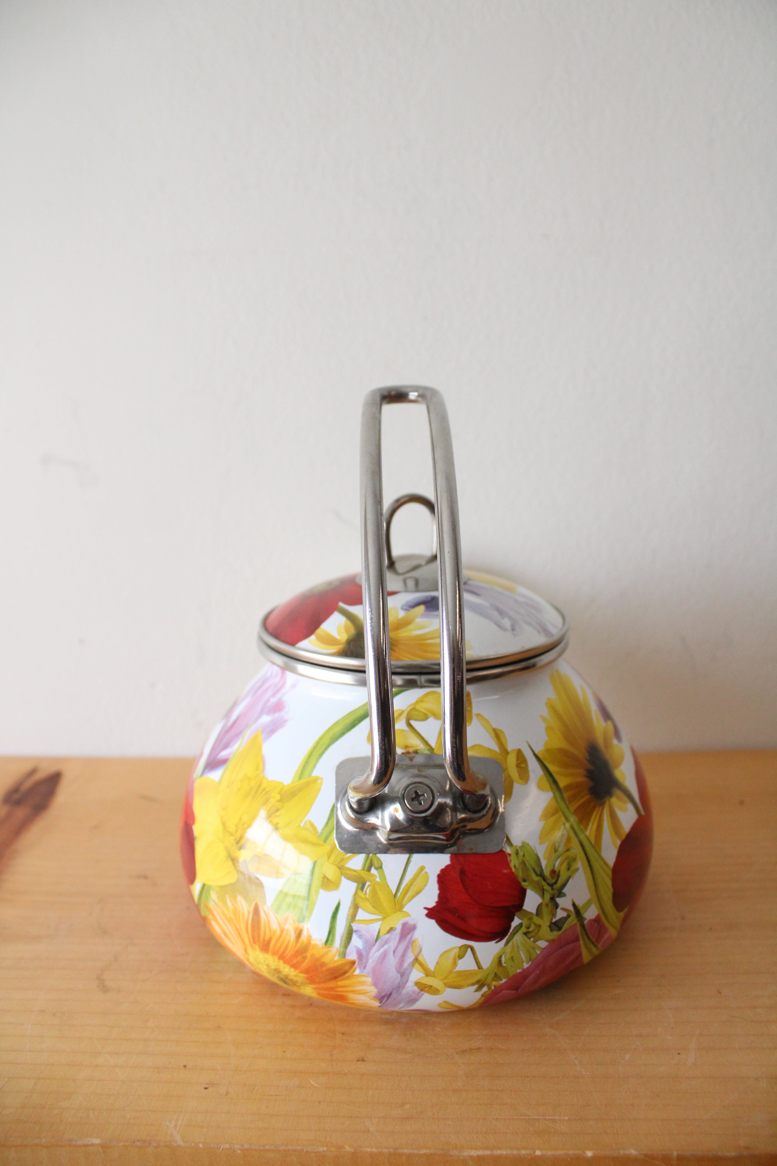 The Pioneer Woman 2.3 Quart Enameled Steel Colorful Floral Tea Kettle