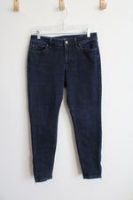 LOFT Ann Taylor Dark Wash Curvy Skinny Ankle Jeans | 6