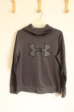Under Armour Gray Hoodie with Quilted Logo | M