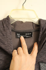 Under Armour Gray Hoodie with Quilted Logo | M