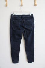 LOFT Ann Taylor Dark Wash Curvy Skinny Ankle Jeans | 6