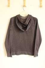 Under Armour Gray Hoodie with Quilted Logo | M